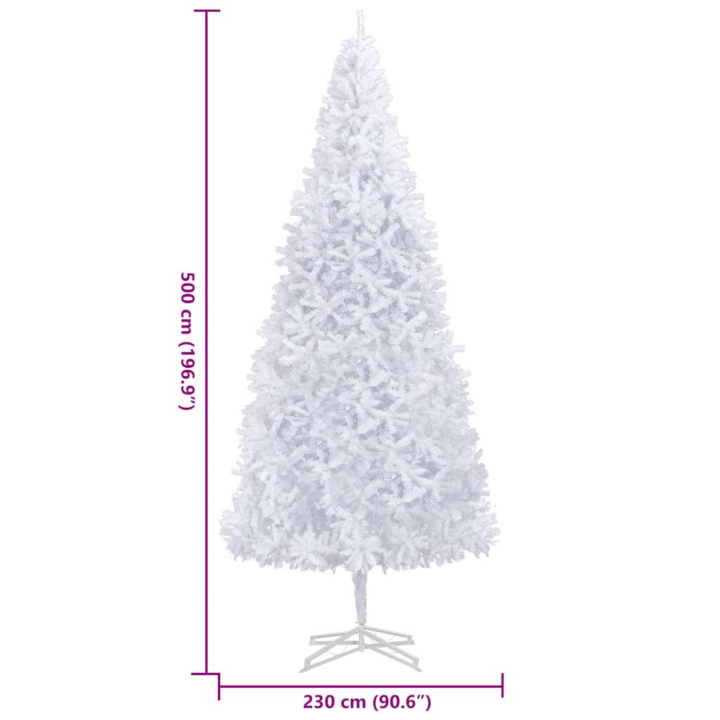 vidaXL Sztuczna choinka, 500 cm, biała