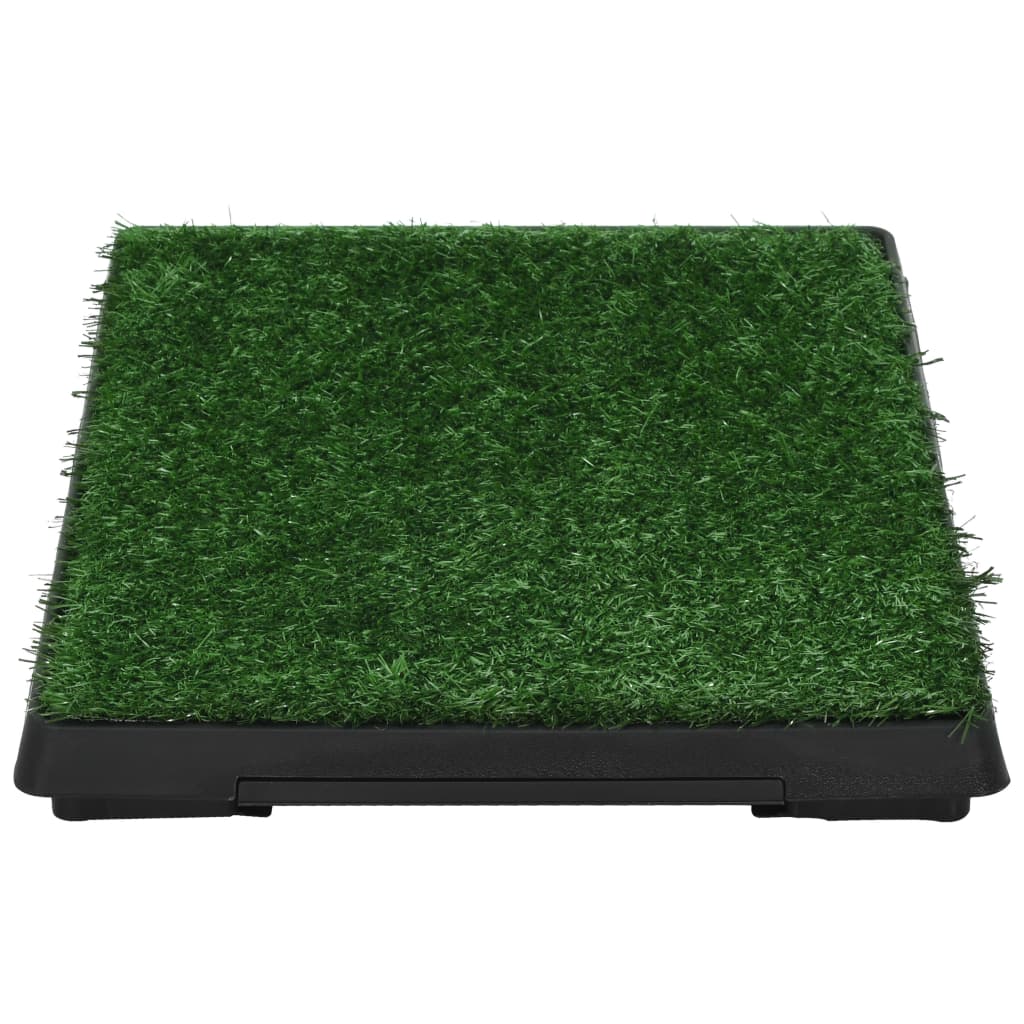 vidaXL Toalety dla zwierząt z tacą i sztuczną trawą 2 szt., 63x50x7 cm
