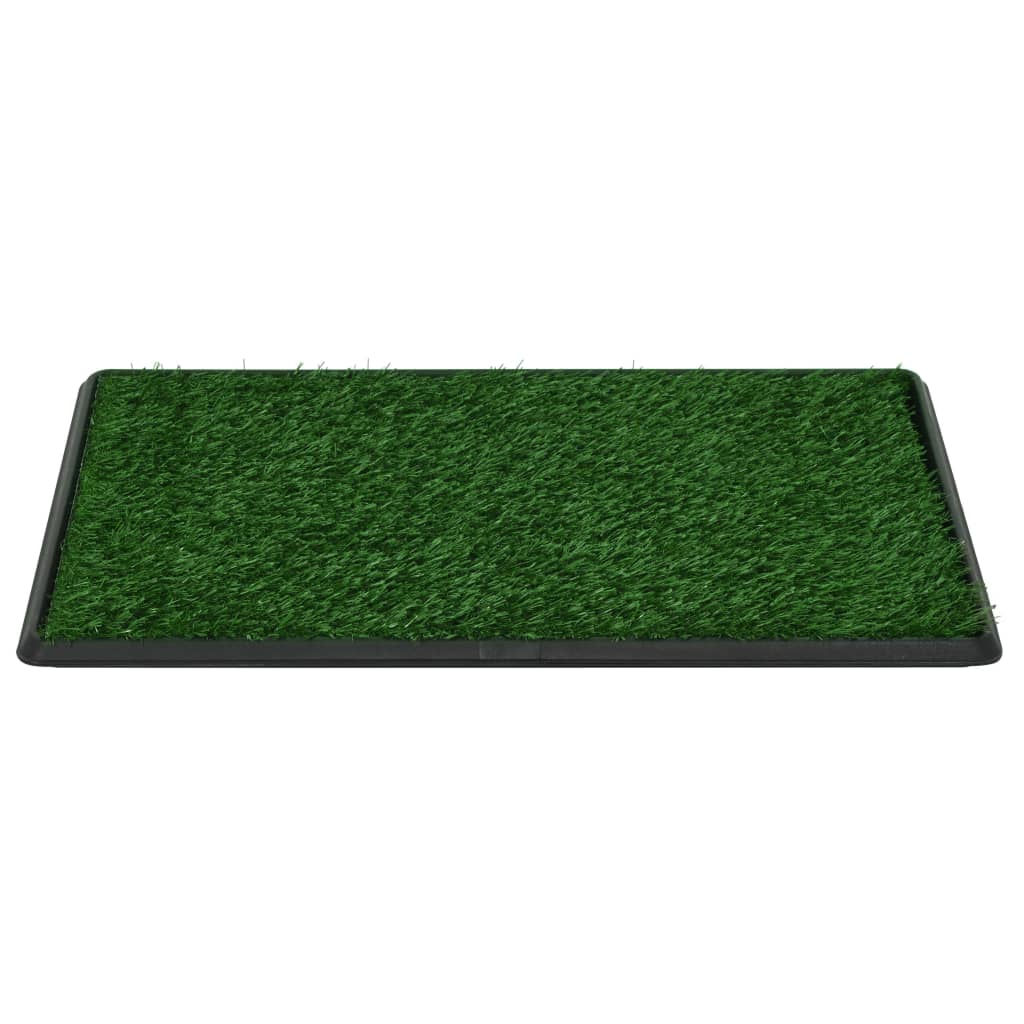 vidaXL Toalety dla zwierząt z tacą i sztuczną trawą, 2 szt, 76x51x3 cm