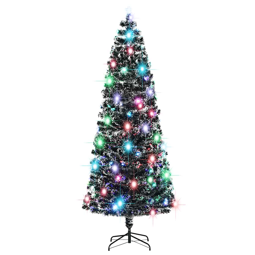 vidaXL Sztuczna choinka z LED i stojakiem 240 cm, włókno optyczne