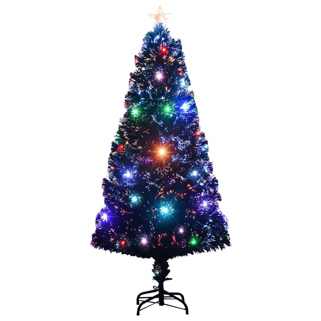vidaXL Sztuczna choinka z LED i stojakiem 120 cm, włókno optyczne