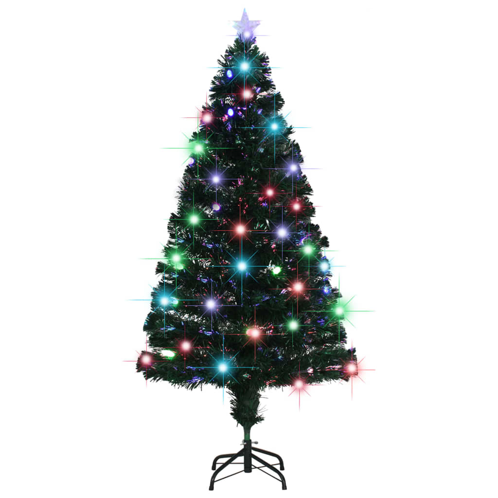 vidaXL Sztuczna choinka z LED i stojakiem 150 cm, włókno optyczne