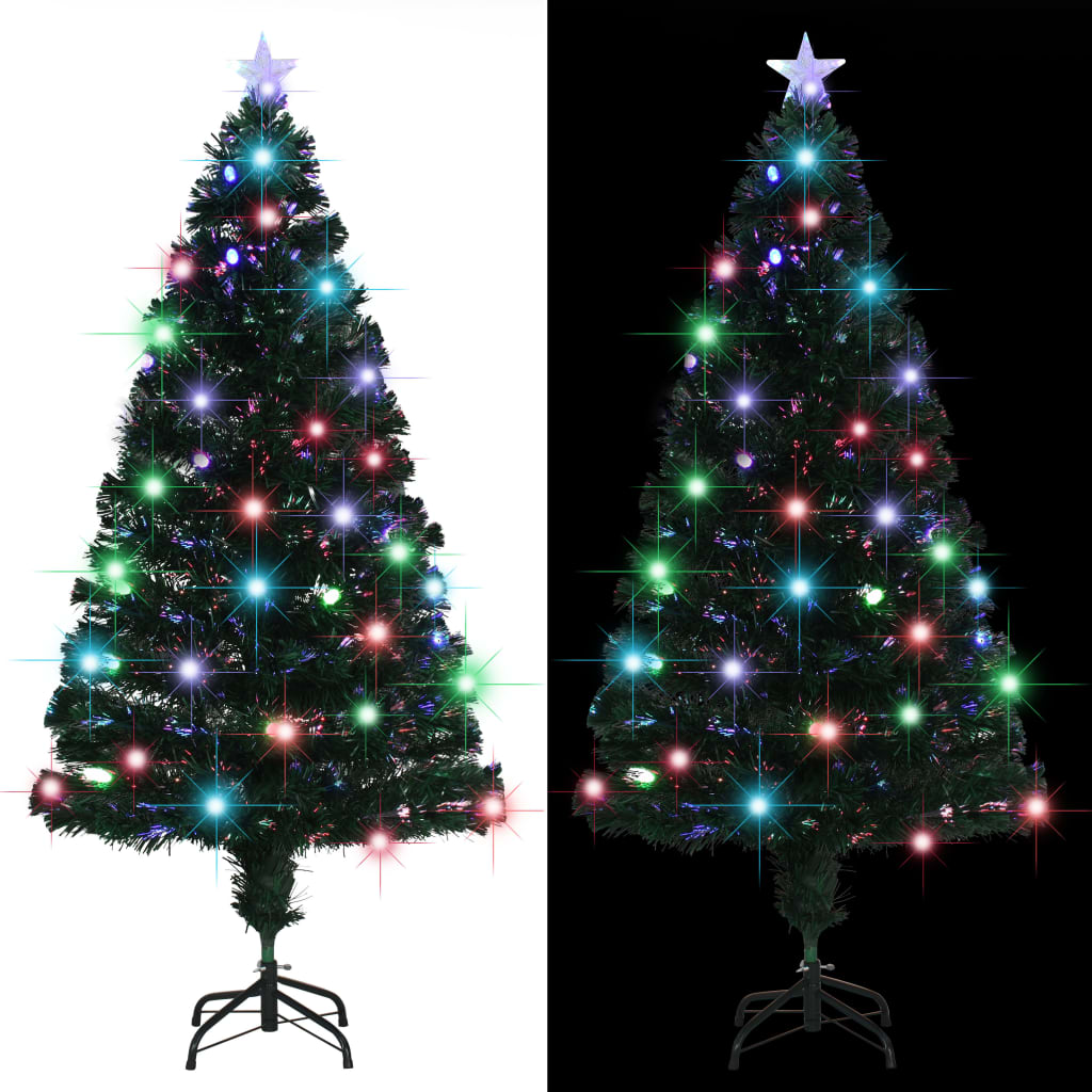 vidaXL Sztuczna choinka z LED i stojakiem 150 cm, włókno optyczne