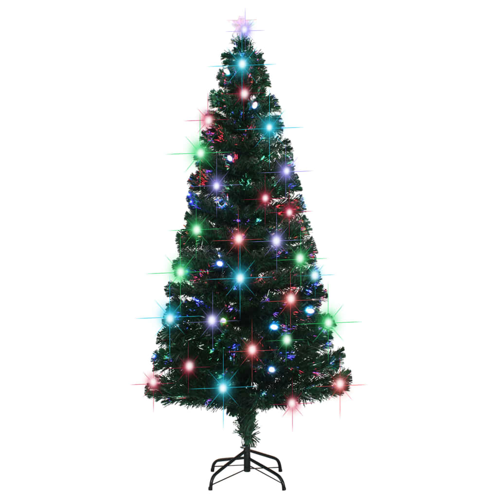 vidaXL Sztuczna choinka z LED i stojakiem 180 cm, włókno optyczne