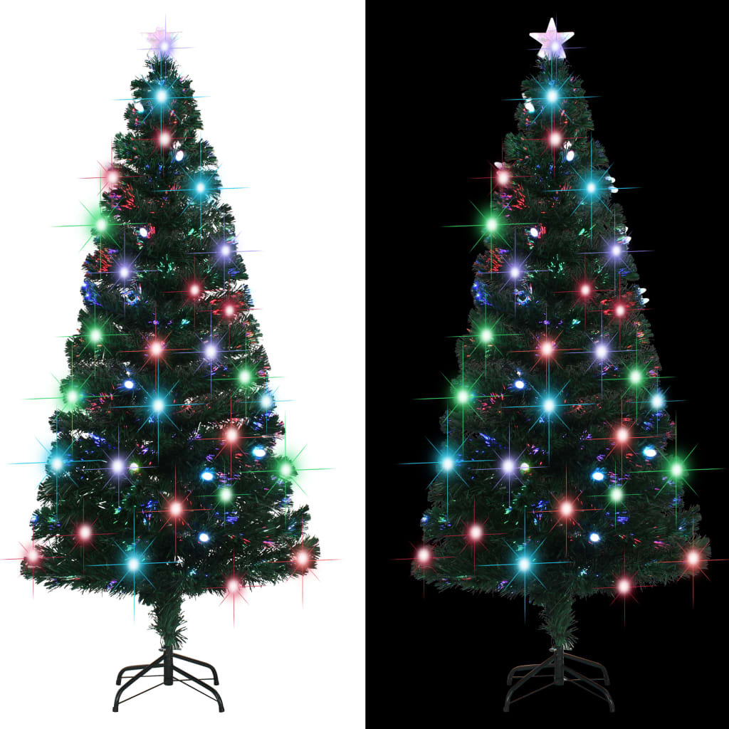 vidaXL Sztuczna choinka z LED i stojakiem 180 cm, włókno optyczne