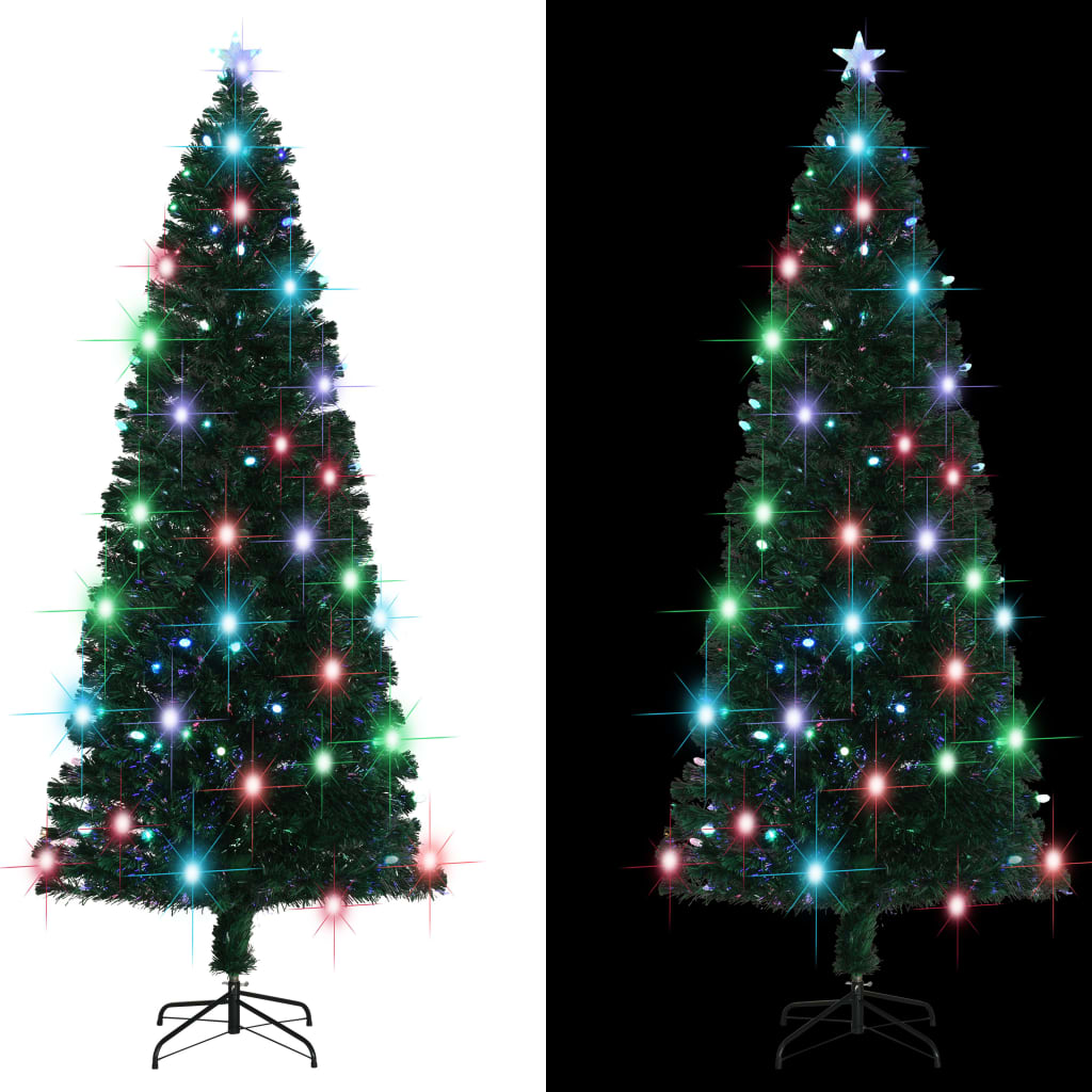 vidaXL Sztuczna choinka z LED i stojakiem 240 cm, włókno optyczne
