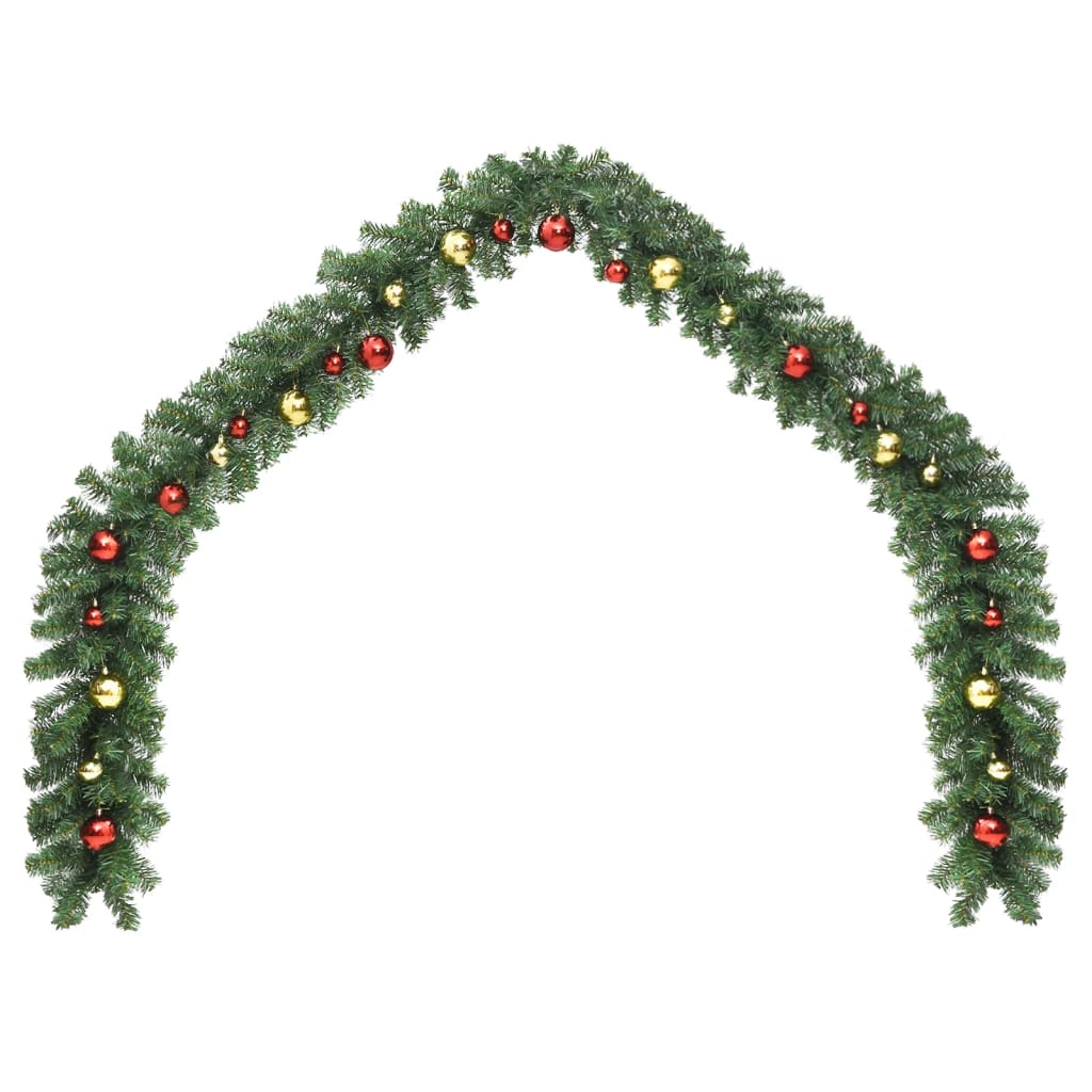 vidaXL Girlanda świąteczna ozdobiona bombkami, 10 m