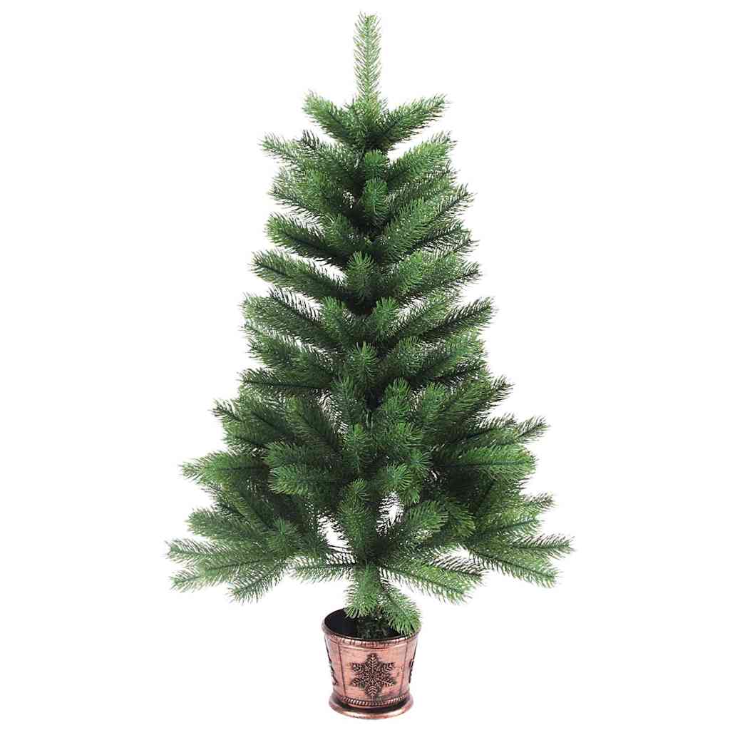 vidaXL Sztuczna choinka z realistycznymi igłami, 90 cm, zielona