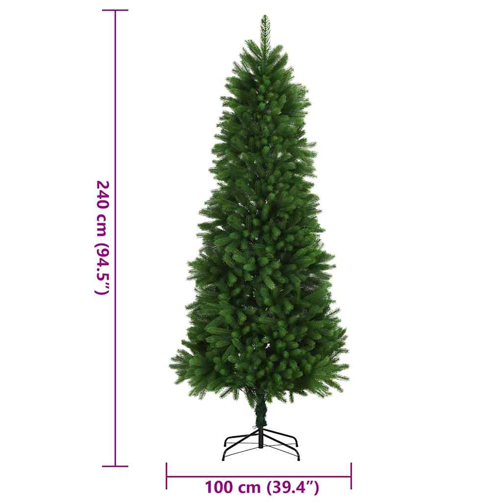 vidaXL Sztuczna choinka z realistycznymi igłami, 240 cm, zielona