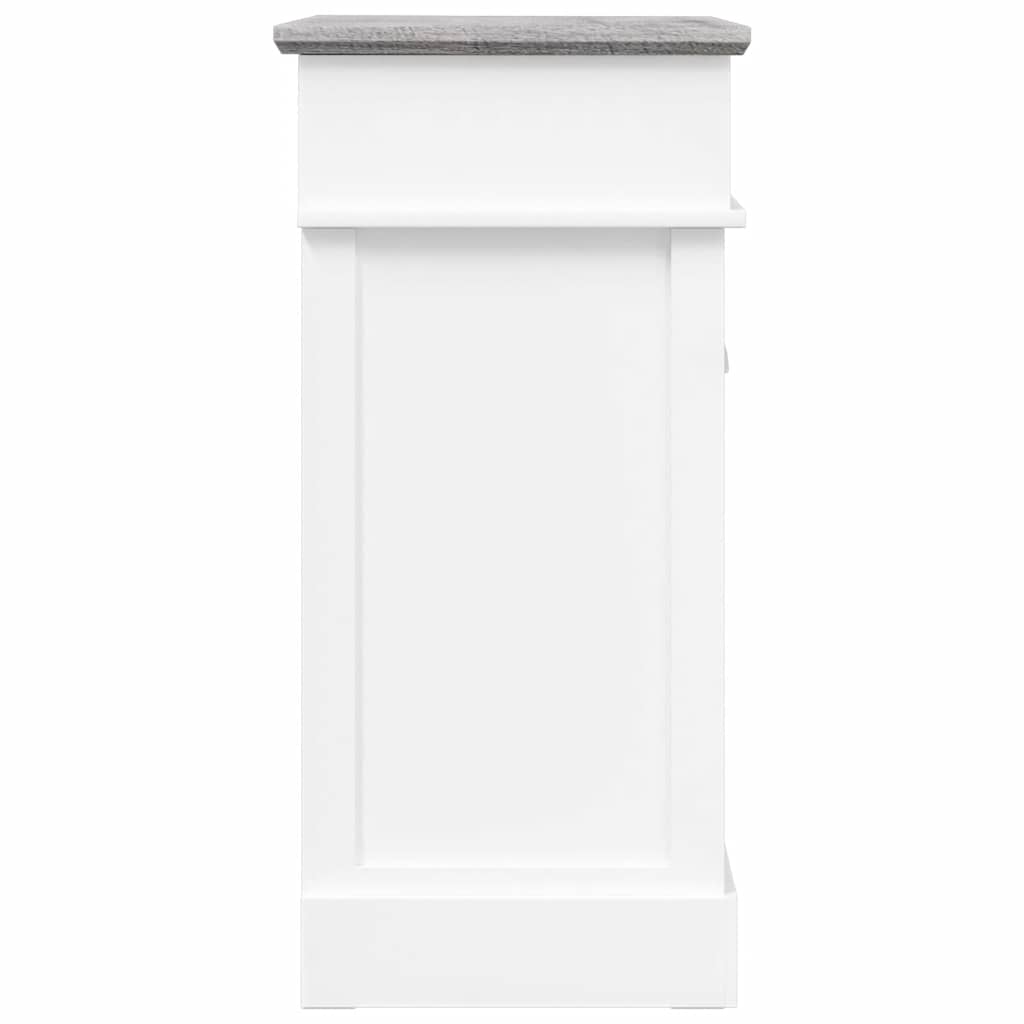 vidaXL Szafka na buty, szara, 50 x 28 x 58 cm, drewno paulownia