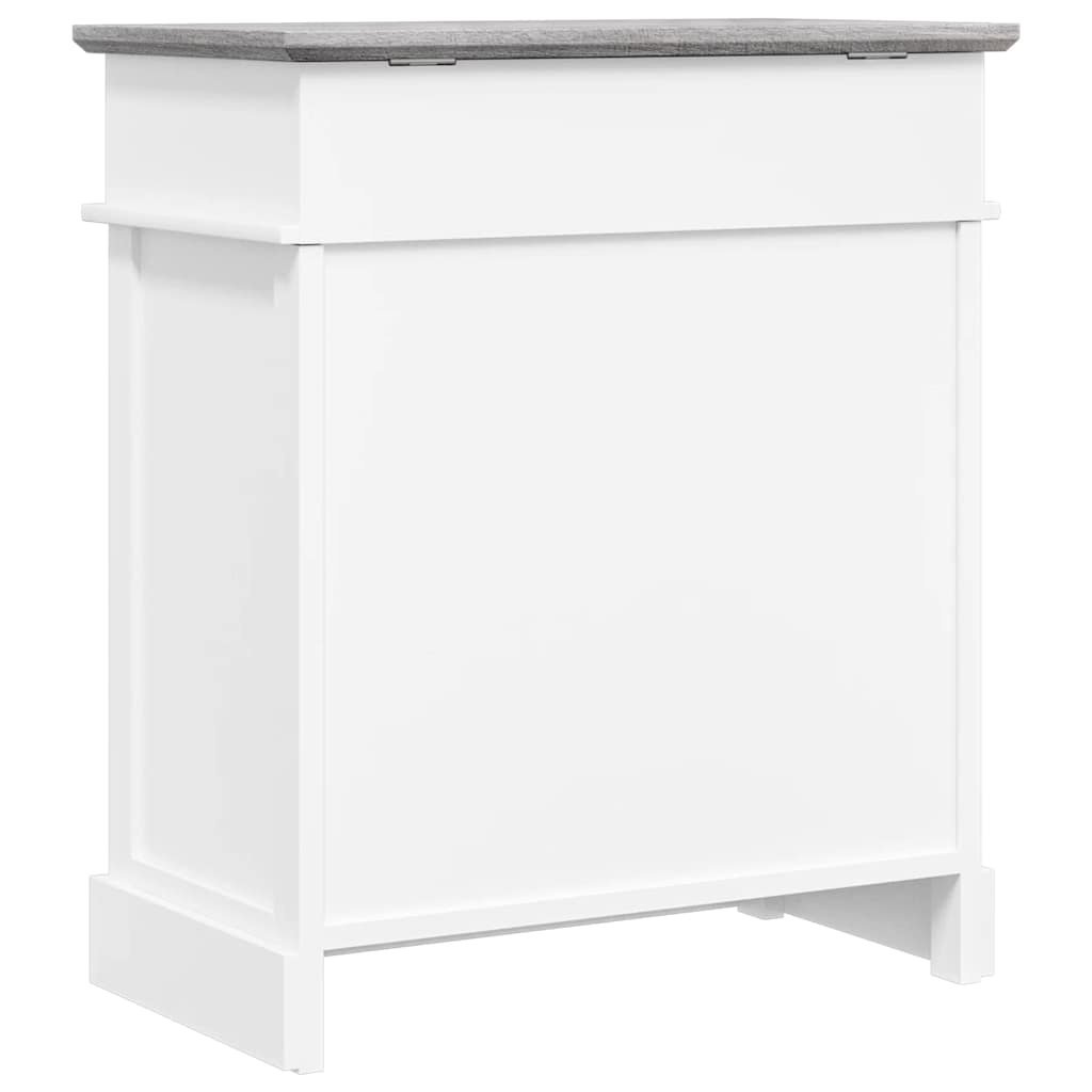 vidaXL Szafka na buty, szara, 50 x 28 x 58 cm, drewno paulownia