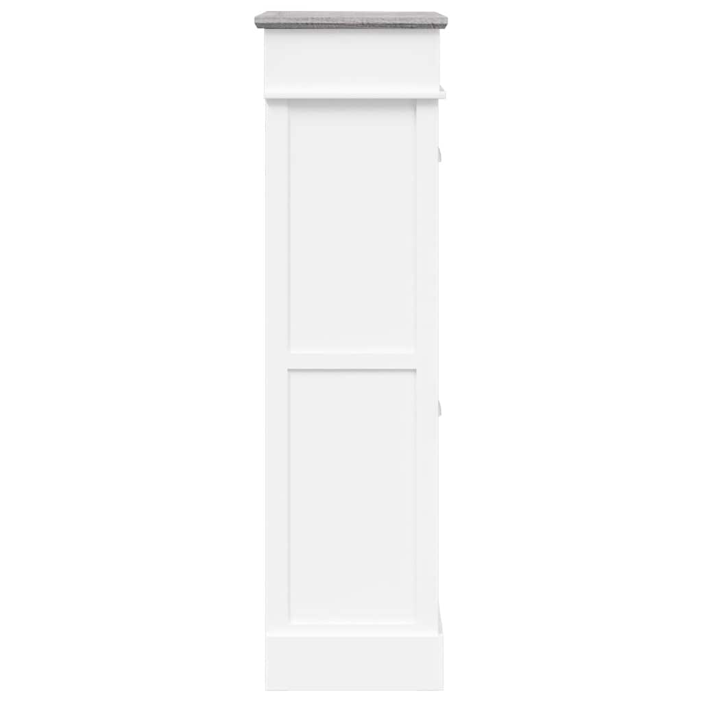 vidaXL Szafka na buty, szara, 50 x 28 x 98 cm, drewno paulownia