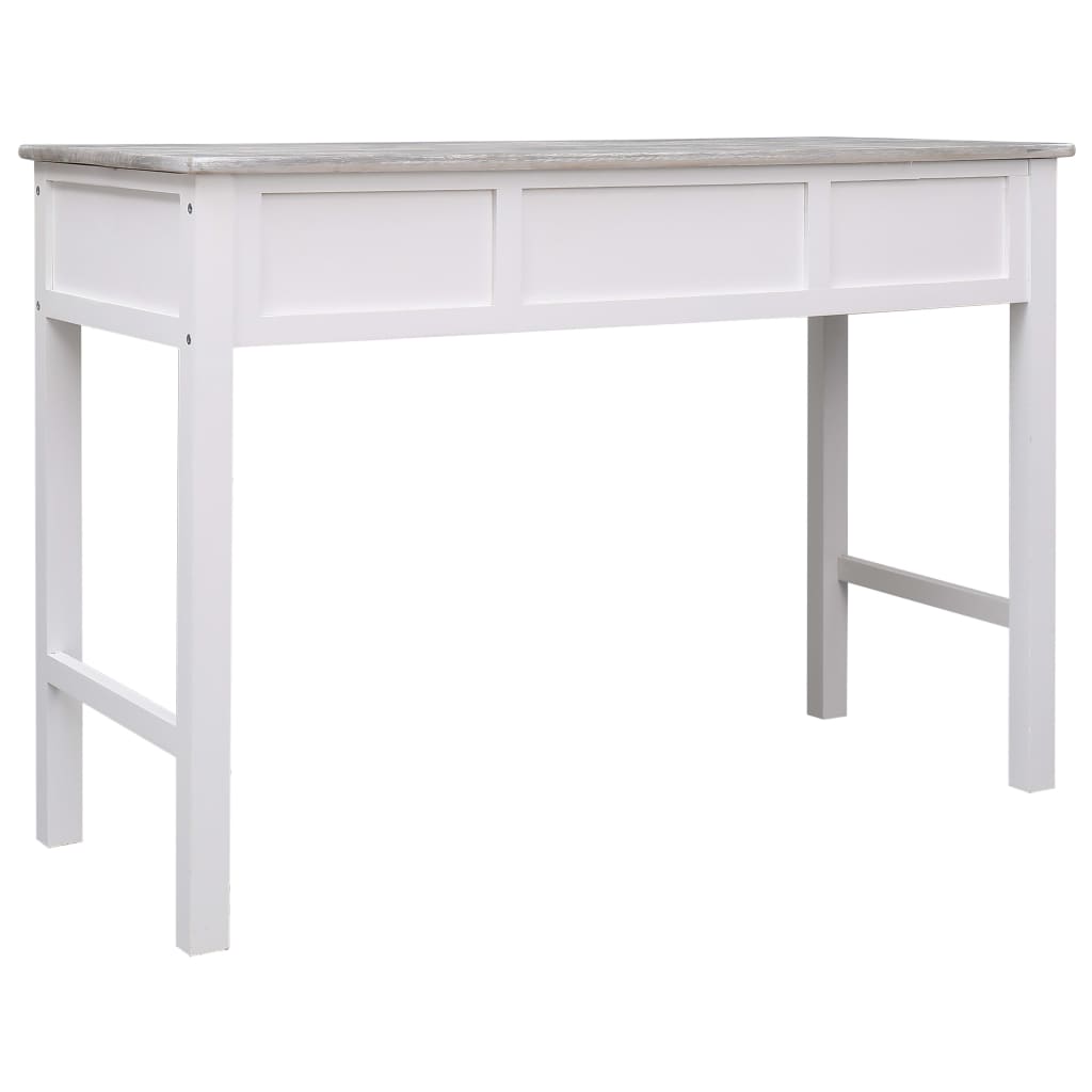 vidaXL Biurko, szare, 110x45x76 cm, drewniane