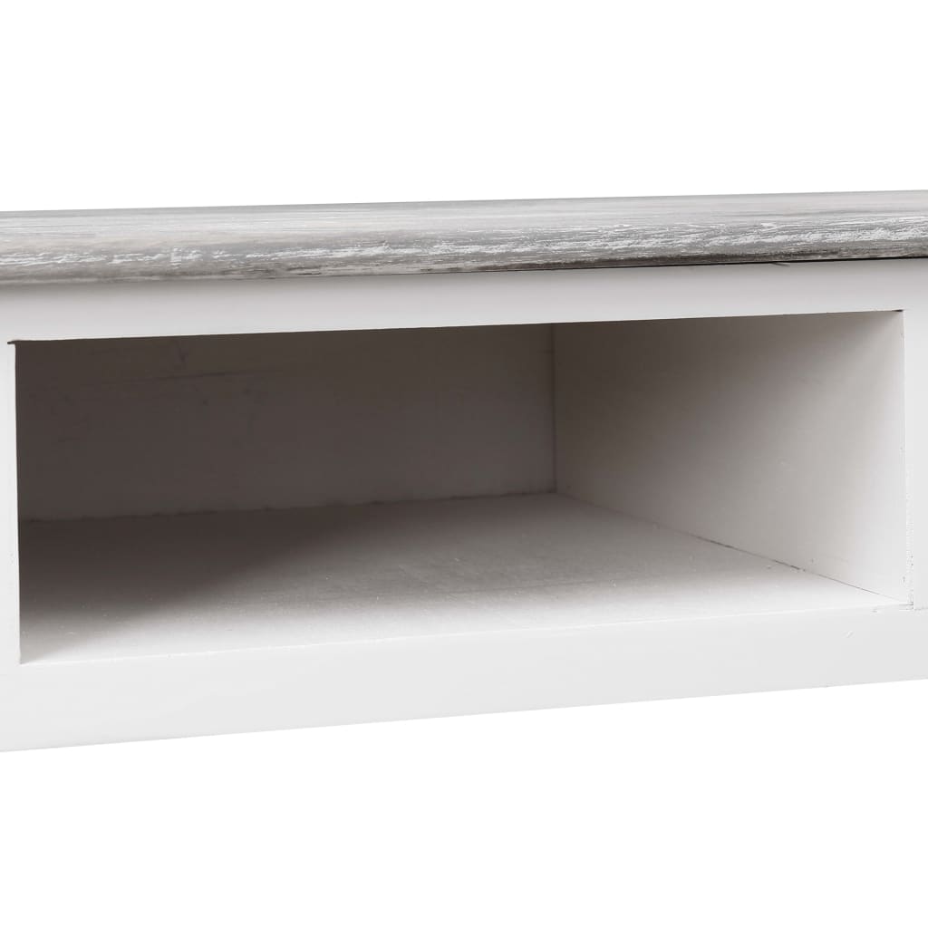 vidaXL Biurko, szare, 110x45x76 cm, drewniane