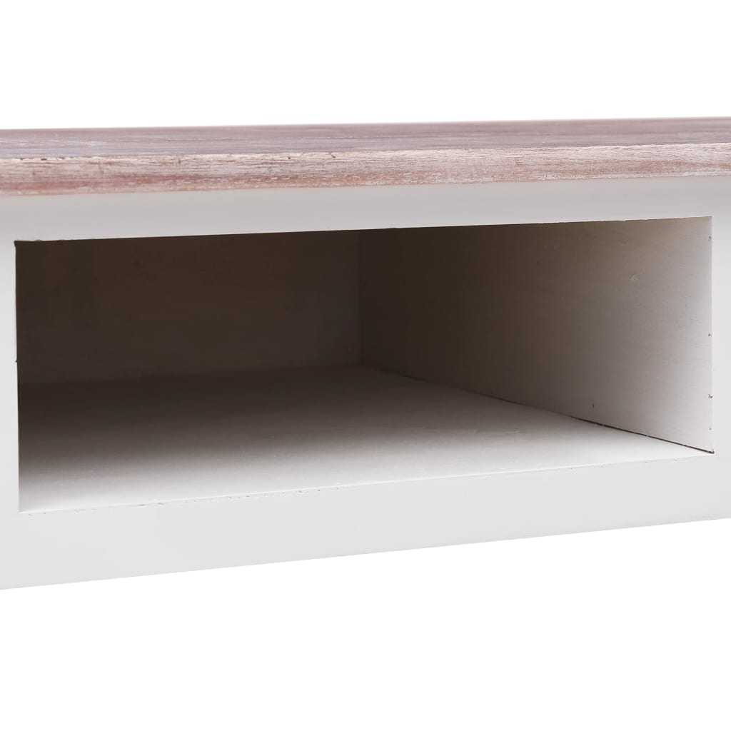 vidaXL Biurko, brązowe, 110 x 45 x 76 cm, drewniane