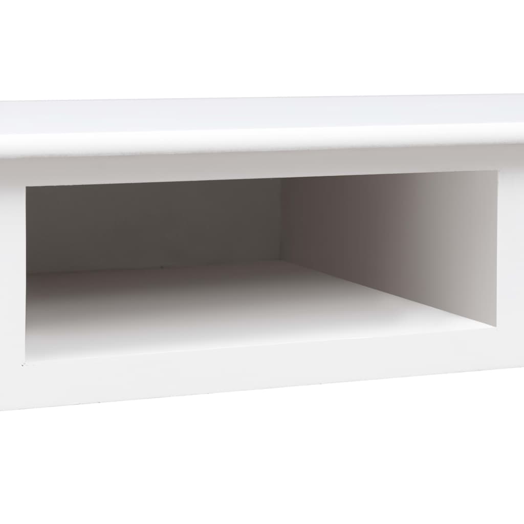 vidaXL Biurko, białe, 110 x 45 x 76 cm, drewniane