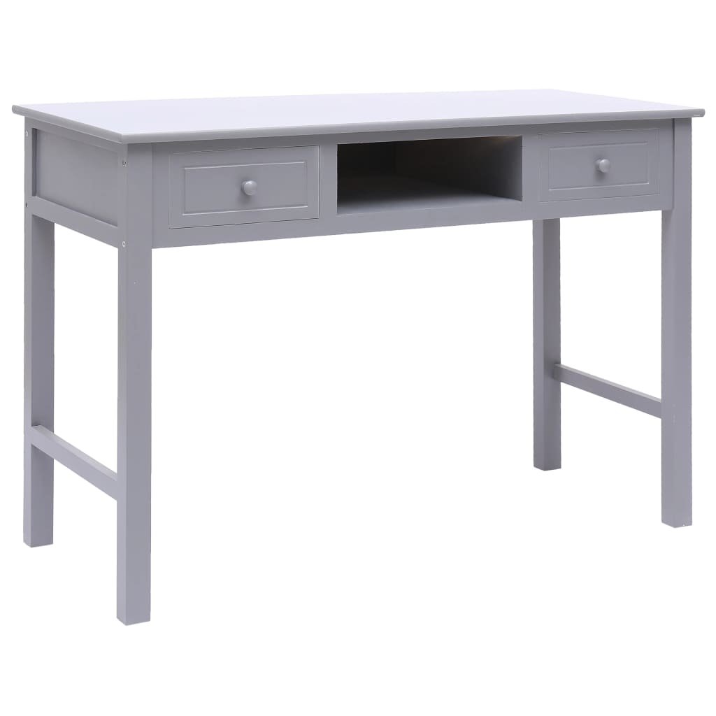 vidaXL Biurko, szare, 110 x 45 x 76 cm, drewniane