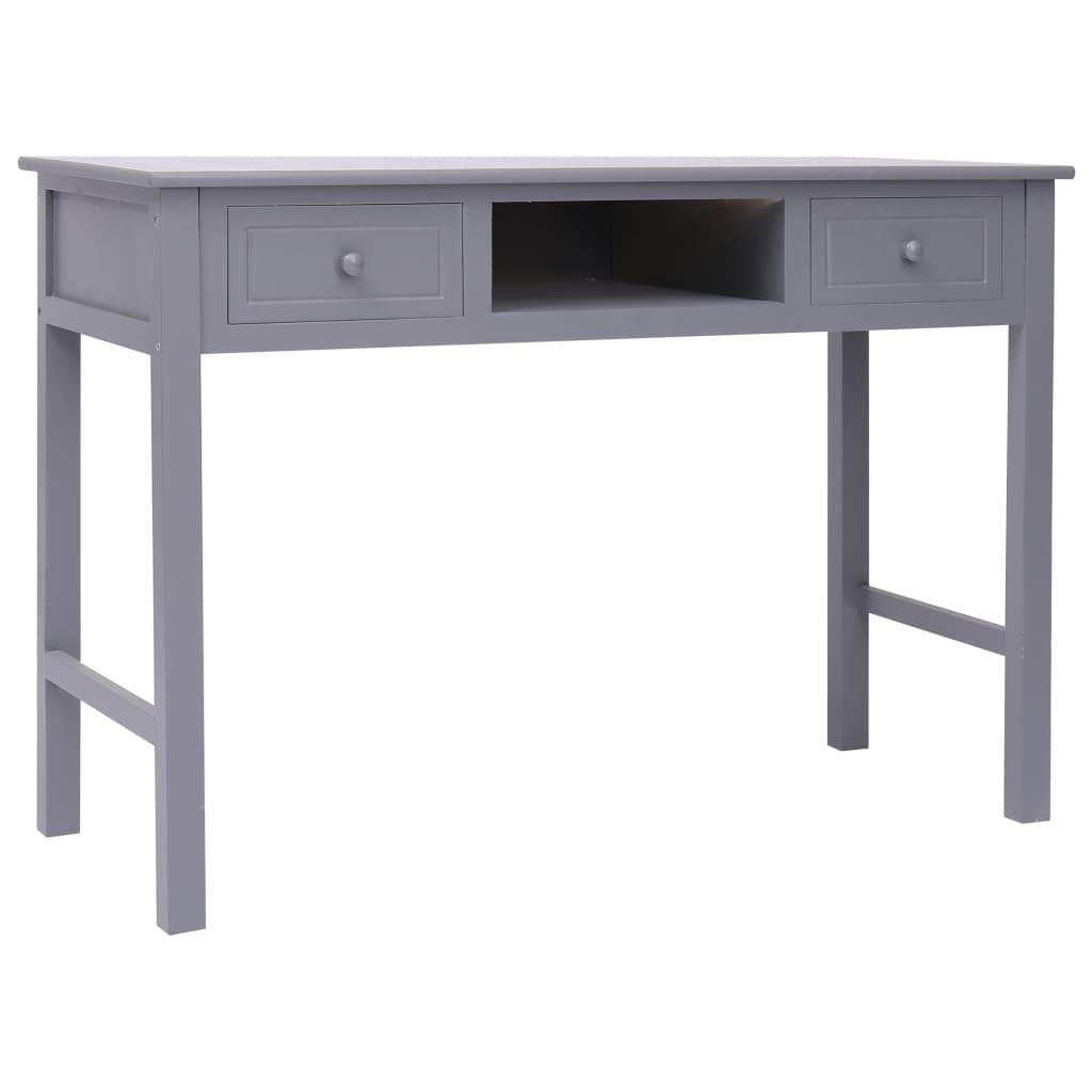 vidaXL Biurko, szare, 110 x 45 x 76 cm, drewniane