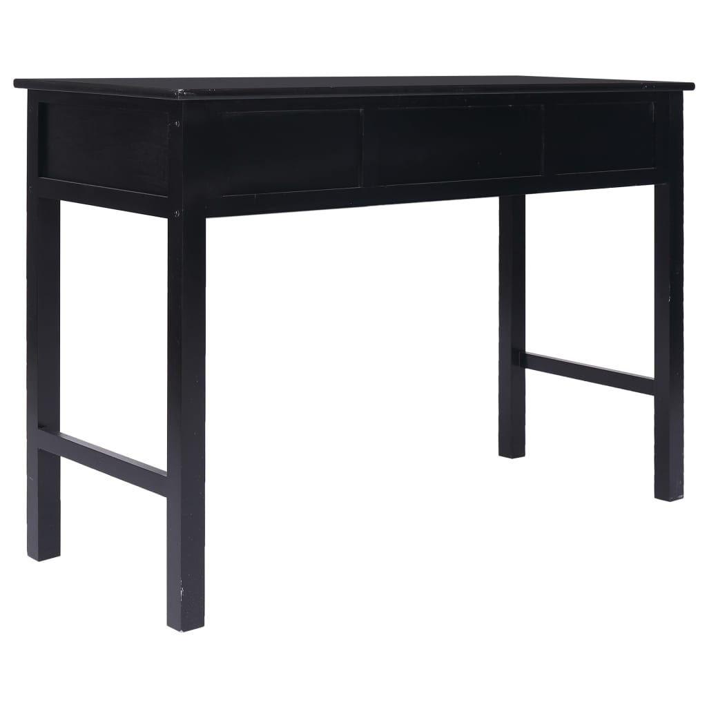 vidaXL Biurko, czarne, 110 x 45 x 76 cm, drewniane