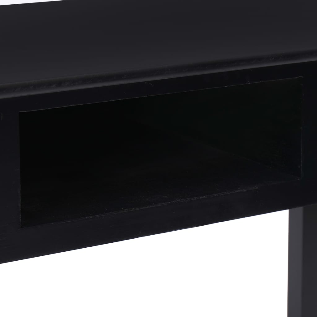 vidaXL Biurko, czarne, 110 x 45 x 76 cm, drewniane