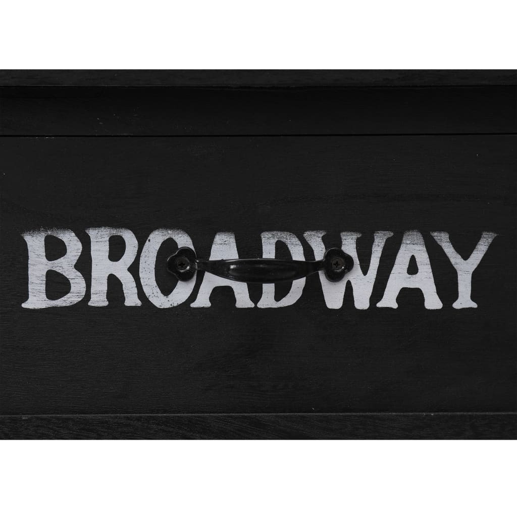 vidaXL Stolik konsola, czarny, 110 x 45 x 76 cm, drewniany