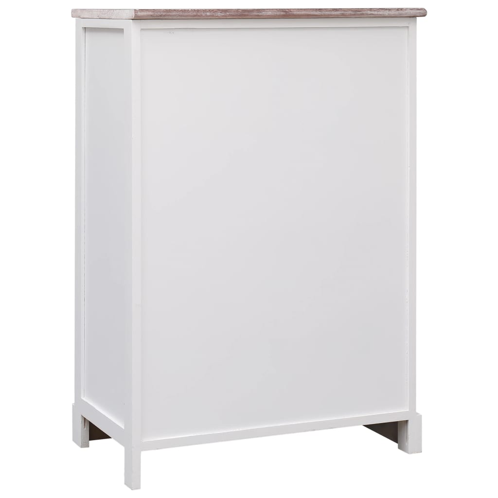 vidaXL Komoda z 10 szufladami, brązowa, 113 x 30 x 79 cm, drewniana