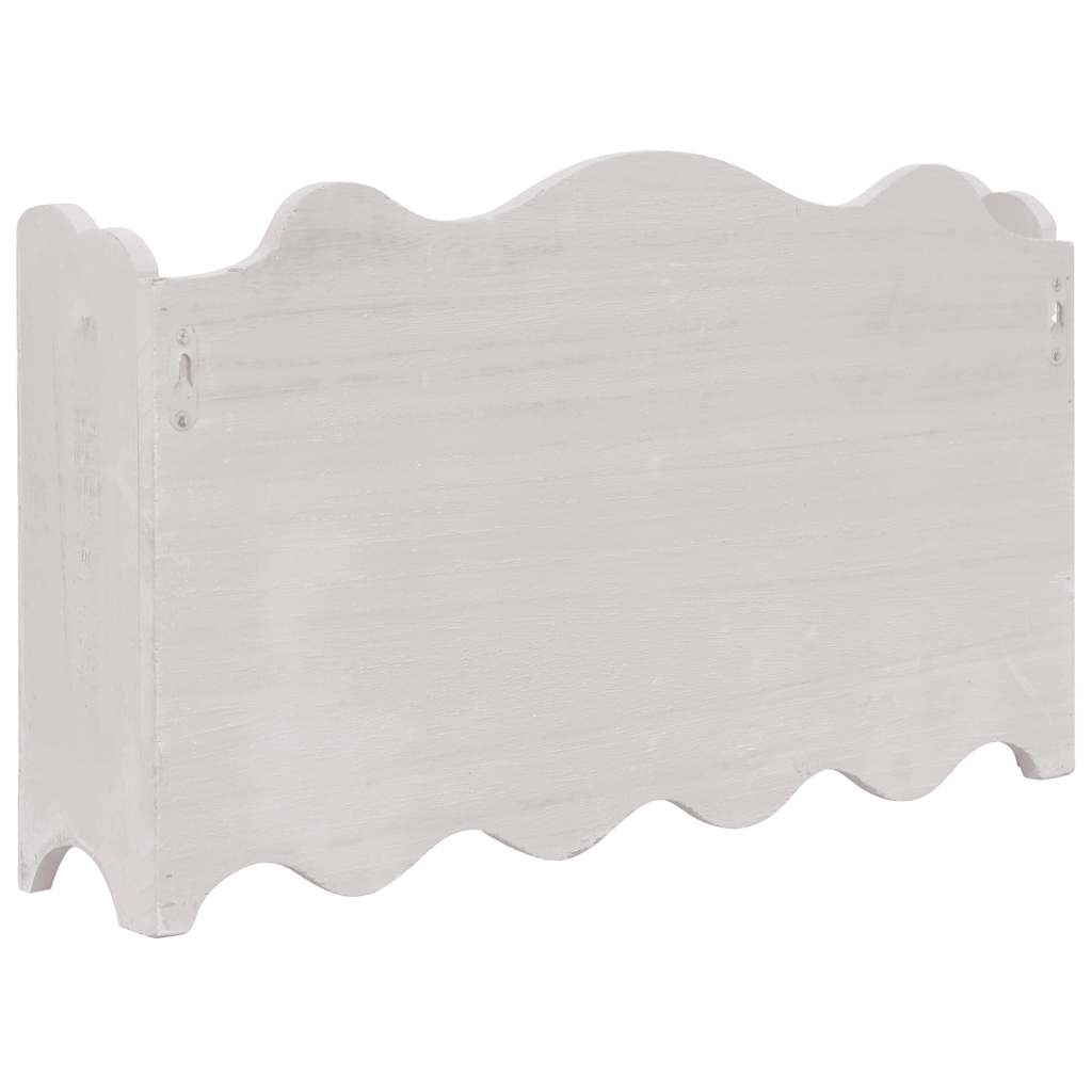 vidaXL Wieszak ścienny na płaszcze, biały, 50x10x30 cm, drewniany