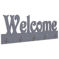 vidaXL Wieszak ścienny na płaszcze WELCOME, szary, 74 x 29,5 cm