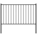 vidaXL Panel ogrodzeniowy Woerden ze słupkami stalowymi 1,7x1,25 m czarny
