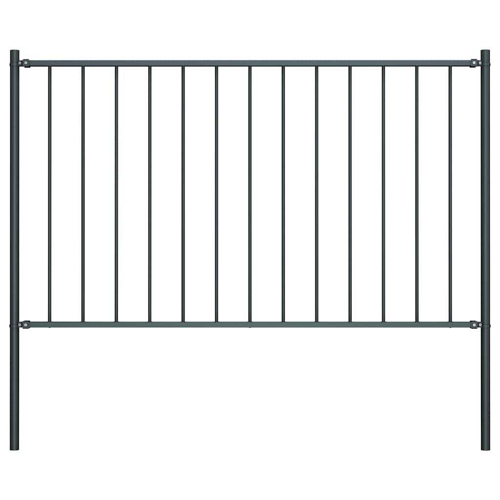 vidaXL Panel ogrodzeniowy Woerden ze słupkami stalowymi 1,7x1 m antracyt