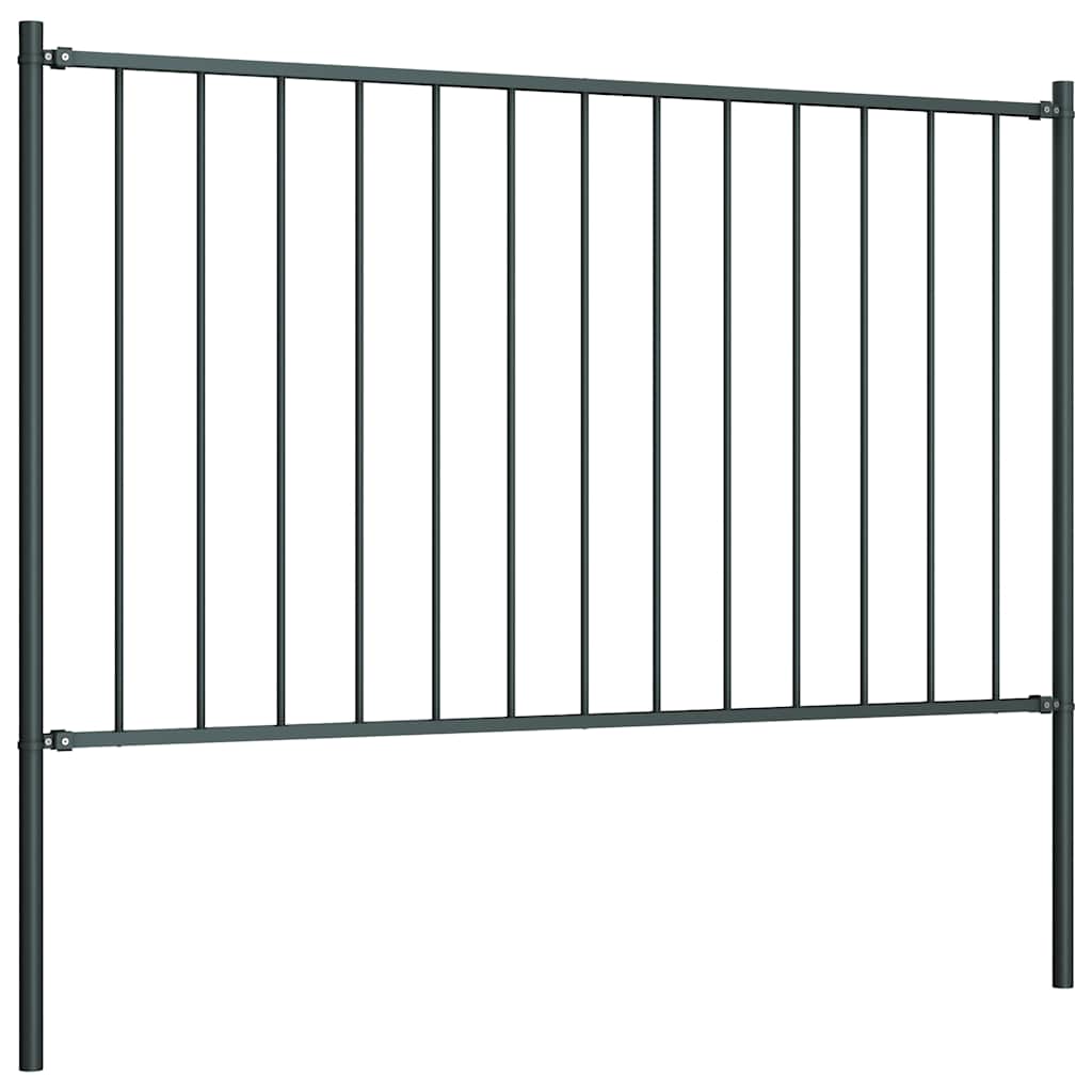 vidaXL Panel ogrodzeniowy Woerden ze słupkami stalowymi 1,7x1,25 m antracyt