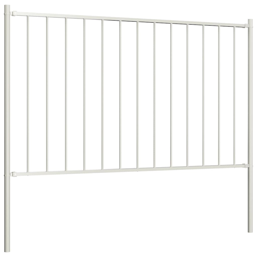 vidaXL Panel ogrodzeniowy Woerden ze słupkami stalowymi 1,7x1,25 m biały