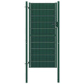 vidaXL Brama ogrodzeniowa PVC i stalowa 100x164 cm zielona