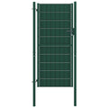 vidaXL Brama ogrodzeniowa PVC i stalowa 100x204 cm zielona