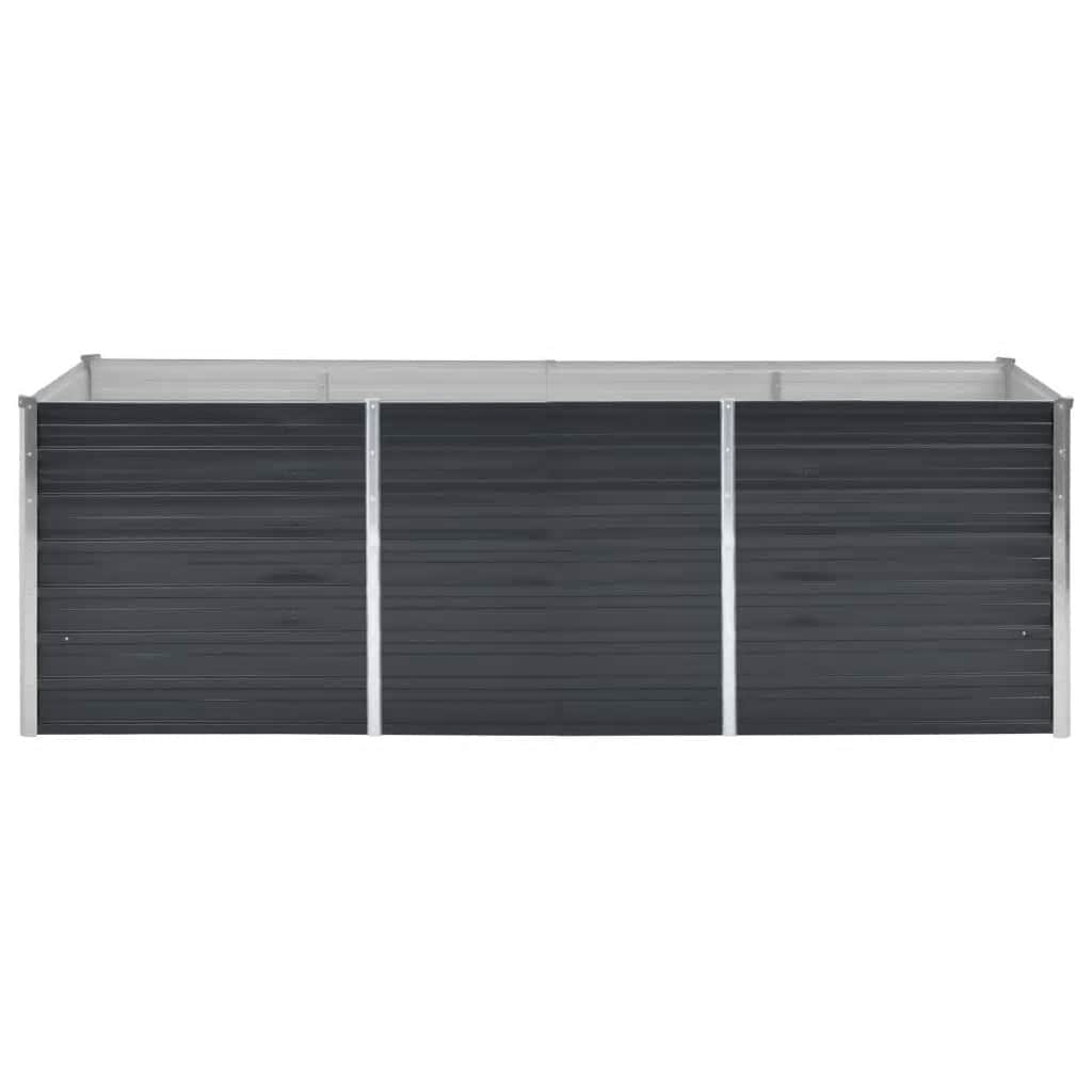 vidaXL Podwyższona donica, antracyt, 240x80x77 cm, galwanizowana stal