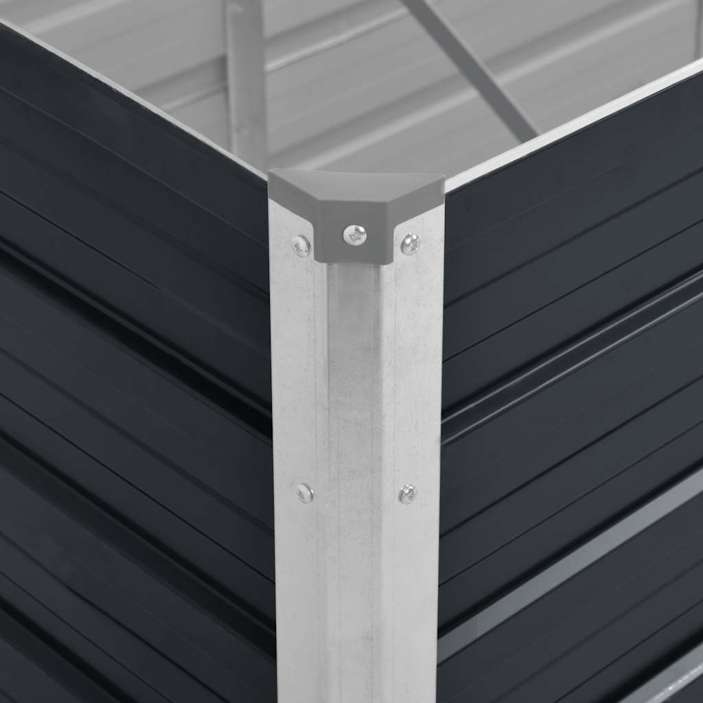 vidaXL Podwyższona donica, antracyt, 240x80x77 cm, galwanizowana stal