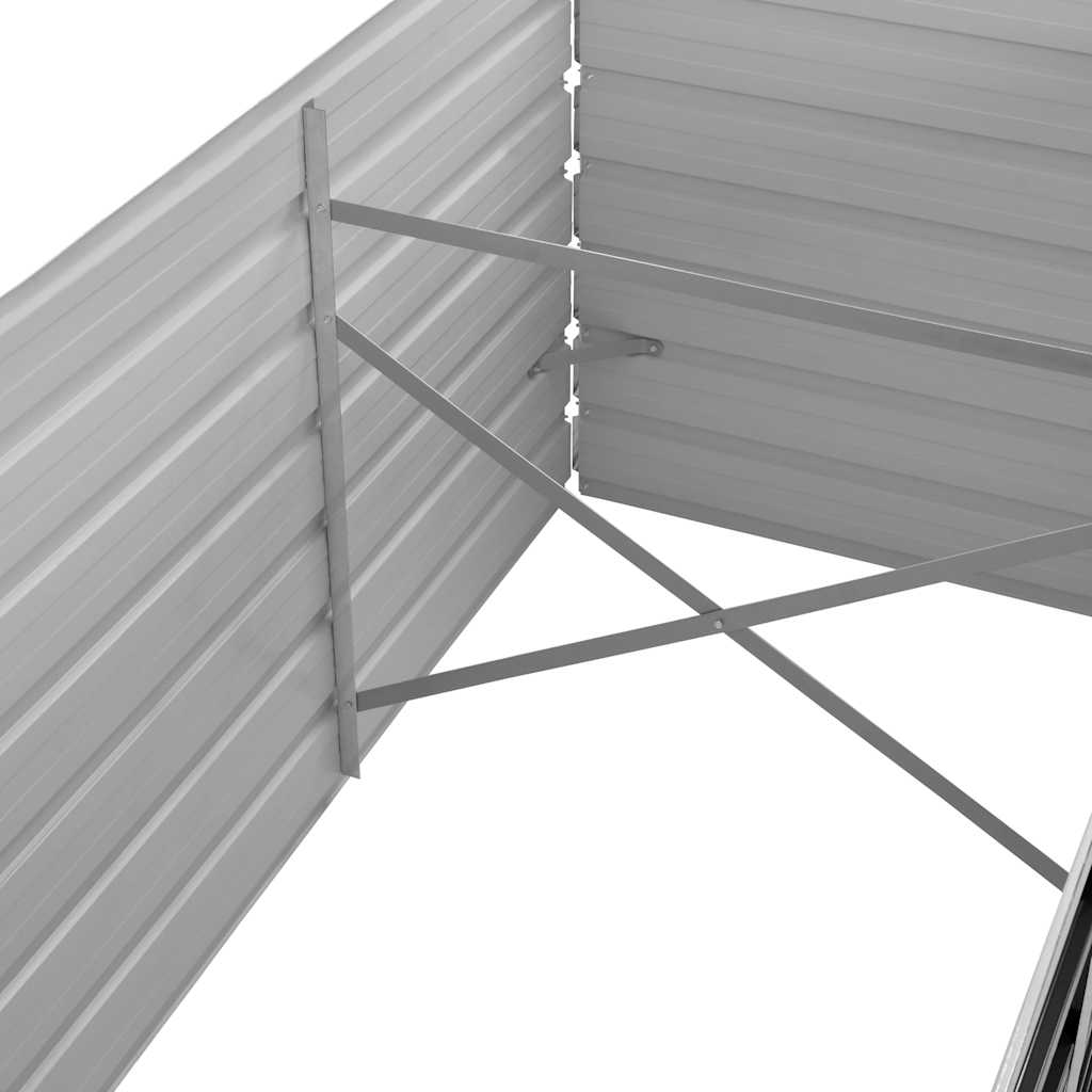 vidaXL Podwyższona donica, antracyt, 240x80x77 cm, galwanizowana stal