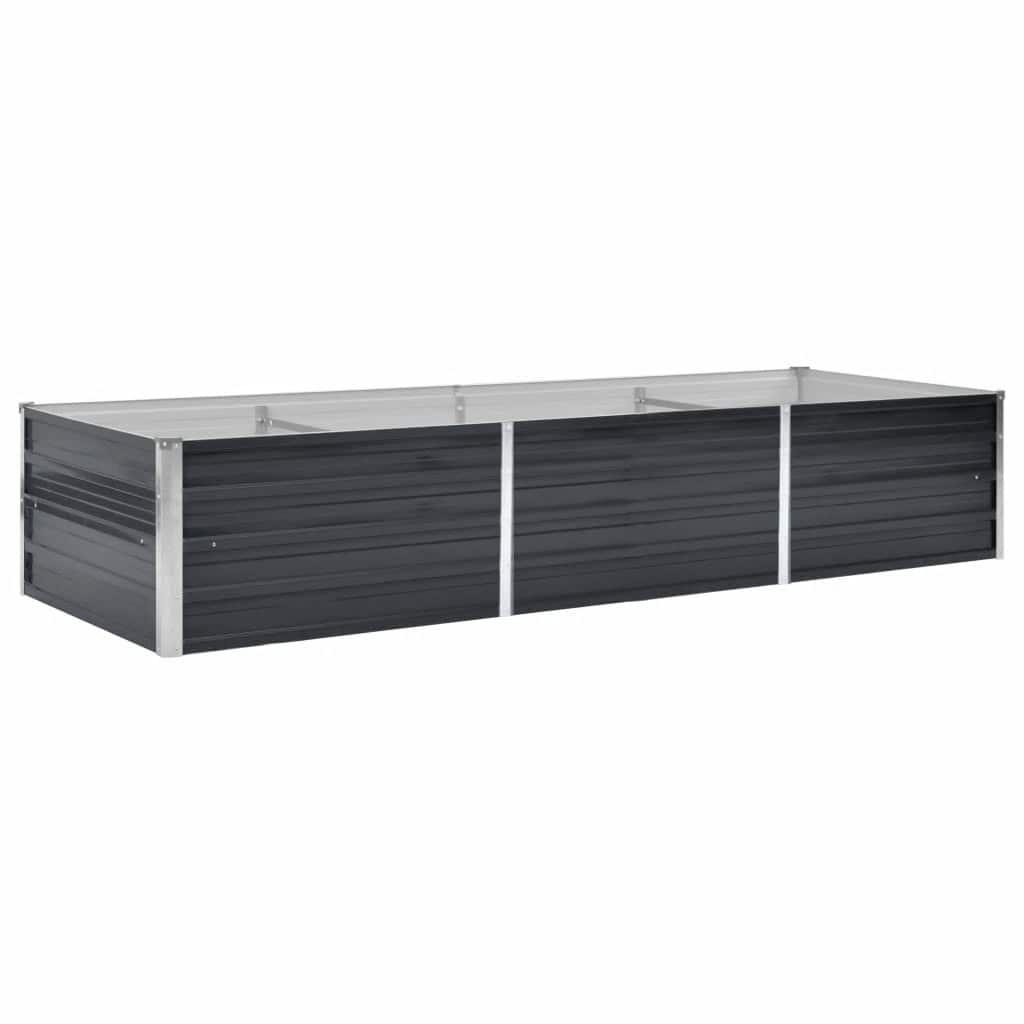 vidaXL Podwyższona donica, antracyt, 240x80x45 cm, galwanizowana stal
