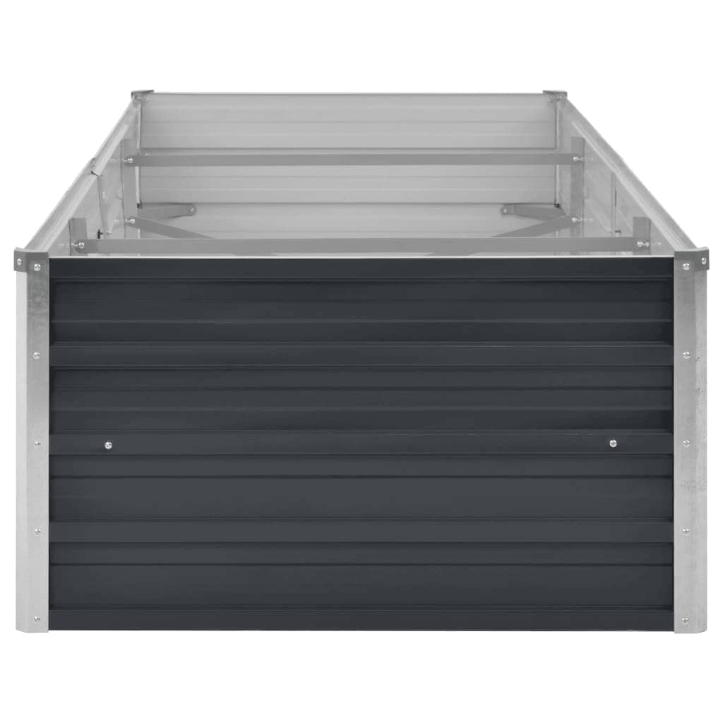 vidaXL Podwyższona donica, antracyt, 240x80x45 cm, galwanizowana stal