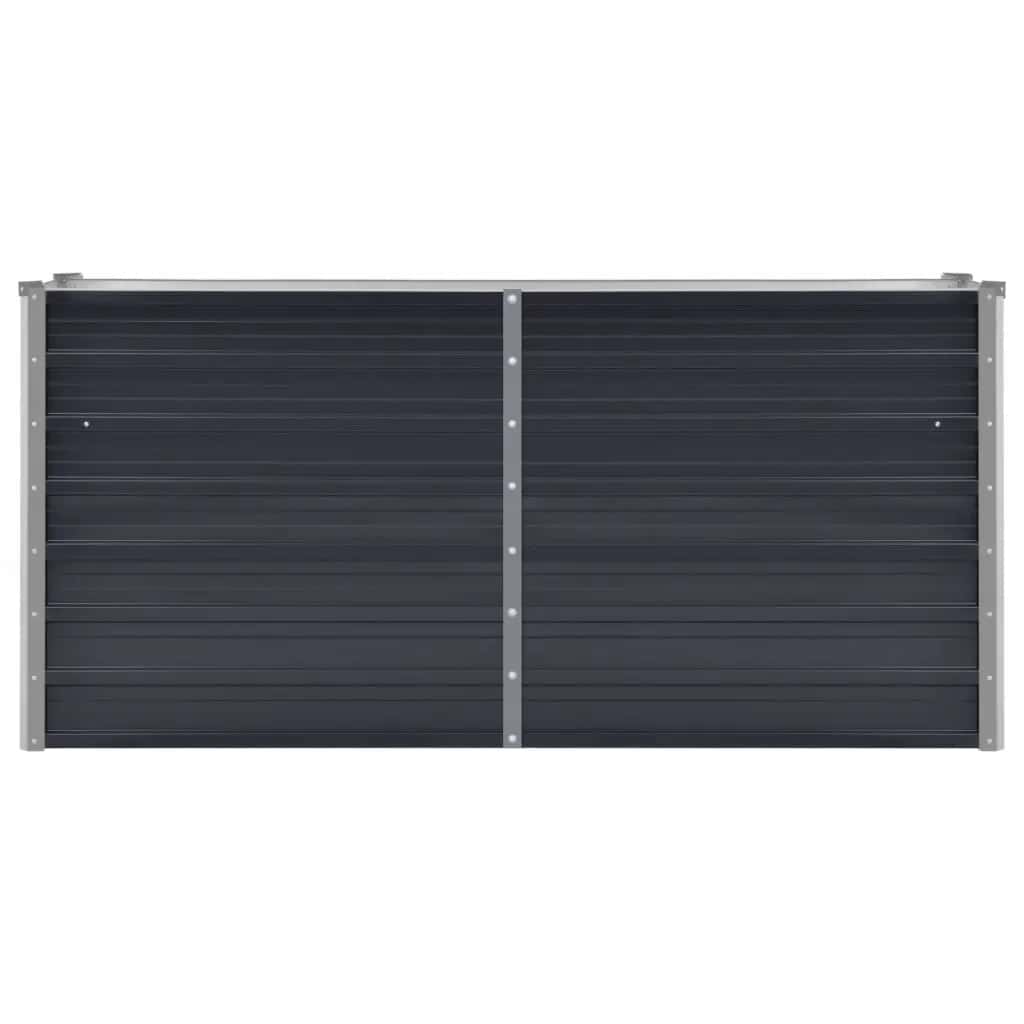 vidaXL Podwyższona donica, antracyt, 160x40x77 cm, galwanizowana stal