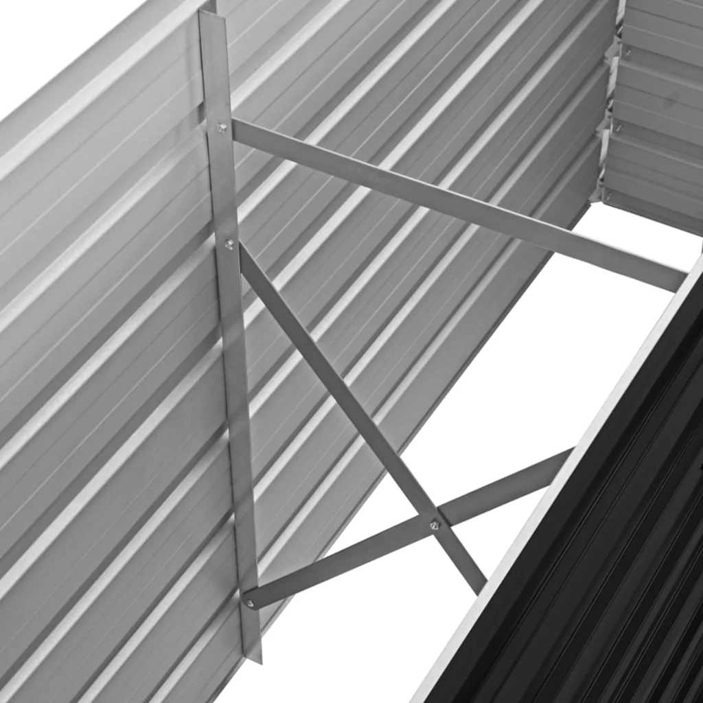 vidaXL Podwyższona donica, antracyt, 160x40x77 cm, galwanizowana stal