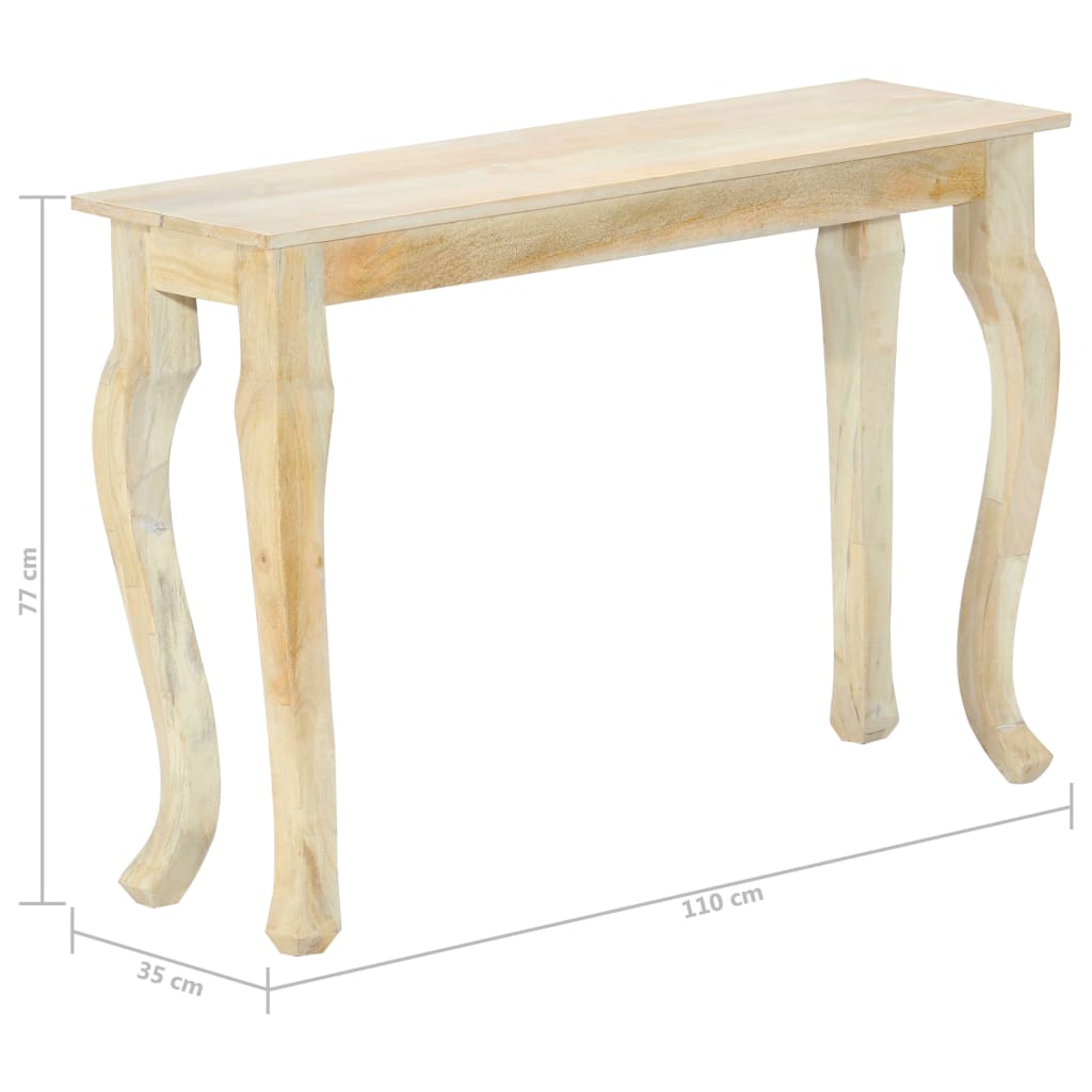 vidaXL Stolik konsolowy 110x35x77 cm, lite drewno mango