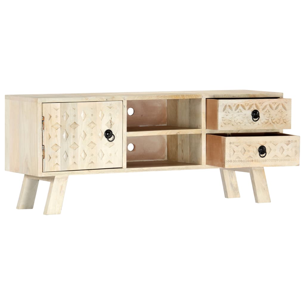 vidaXL Szafka pod TV, 110 x 30 x 44 cm, lite drewno mango