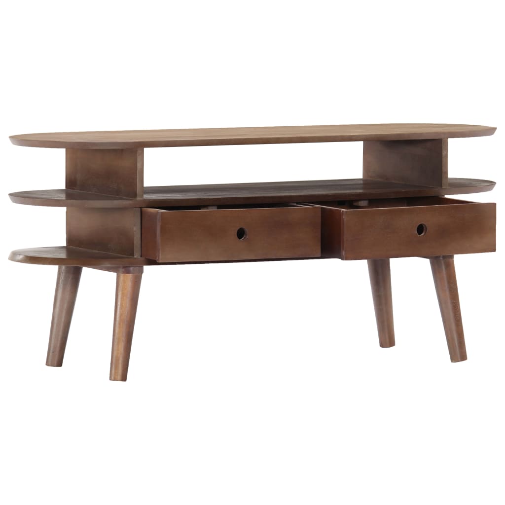vidaXL Szafka pod TV, 110x35x50 cm, lite drewno akacjowe