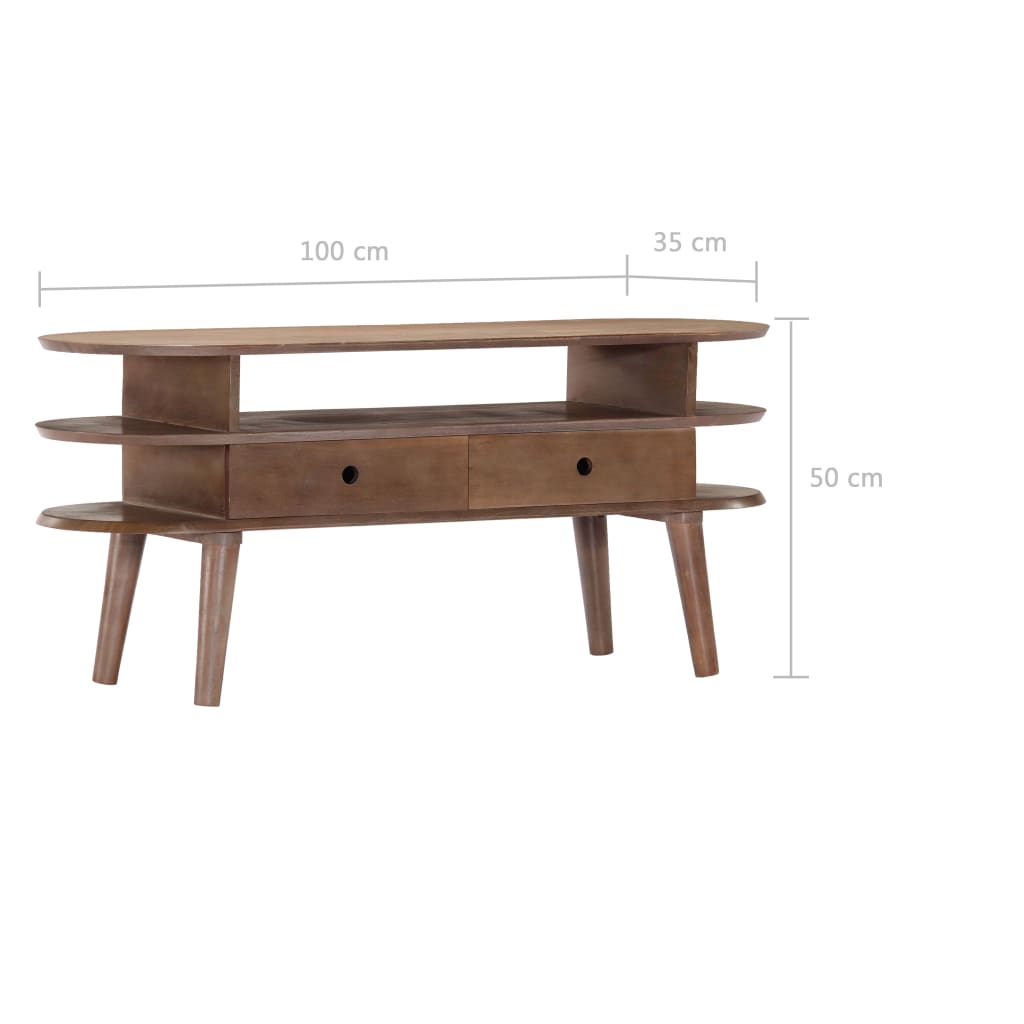 vidaXL Szafka pod TV, 110x35x50 cm, lite drewno akacjowe