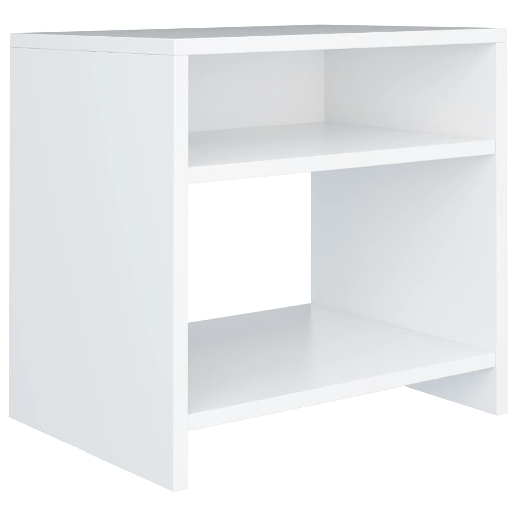 vidaXL Szafka nocna, biała, 40x30x40 cm, materiał drewnopochodny