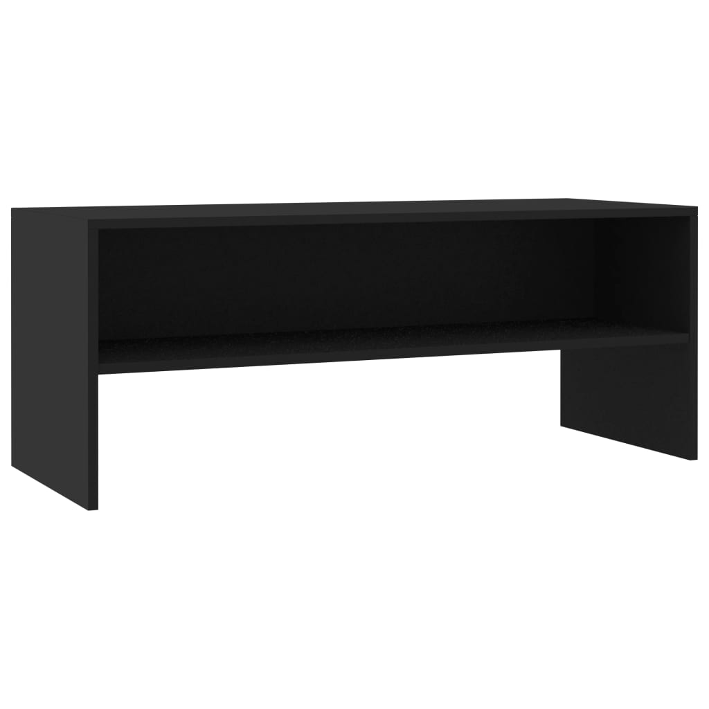 vidaXL Szafka pod TV, czarna, 100x40x40 cm, materiał drewnopochodny