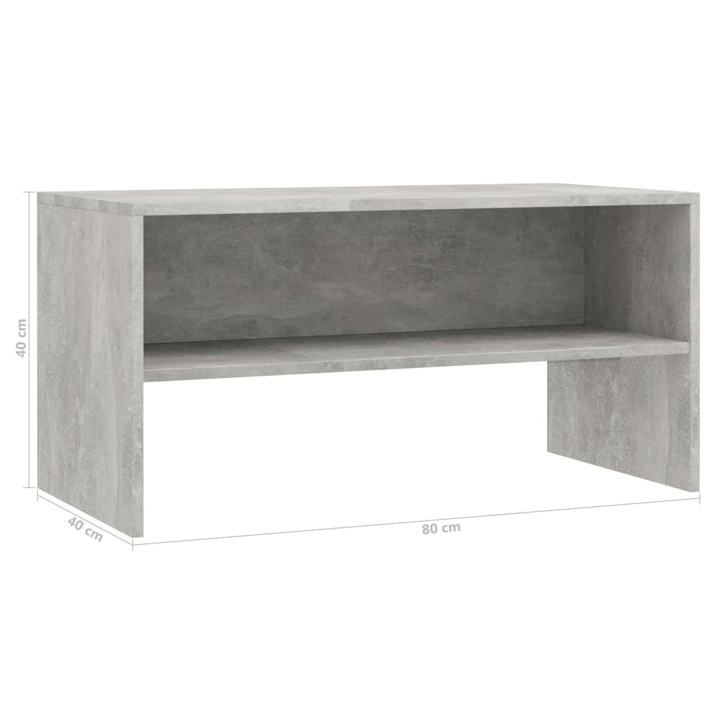 vidaXL Szafka pod TV, betonowy szary, 80x40x40 cm