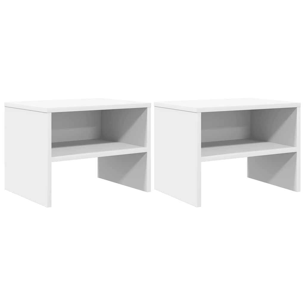 vidaXL Szafki nocne, 2 szt., białe 40x30x30 cm materiał drewnopochodny