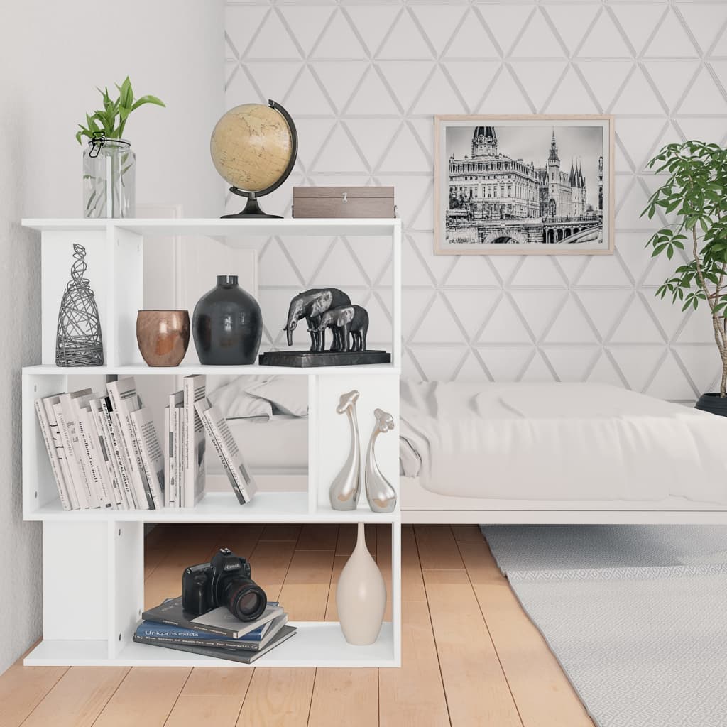 vidaXL Regał na książki, biały, 80x24x96 cm, materiał drewnopochodny